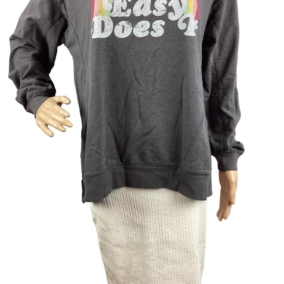 Wildfox Easy Does it Sommers Sweatshirt Size M Gray - Picture 3 of 7